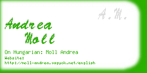 andrea moll business card